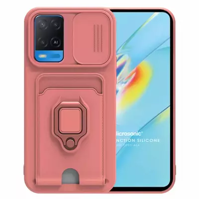 Microsonic Oppo A54 4G Kılıf Multifunction Silicone Pembe