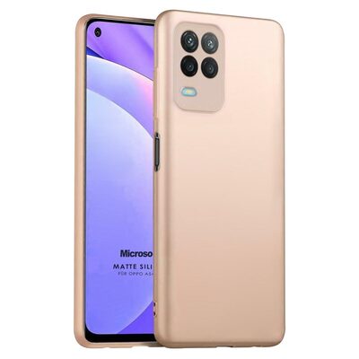 Microsonic Oppo A54 4G Kılıf Matte Silicone Gold