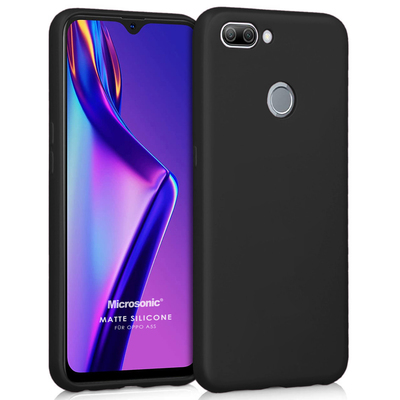 Microsonic Oppo A5S Kılıf Matte Silicone Siyah