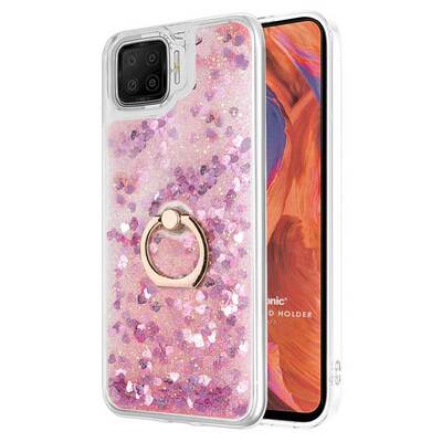 Microsonic Oppo A73 Kılıf Glitter Liquid Holder Pembe