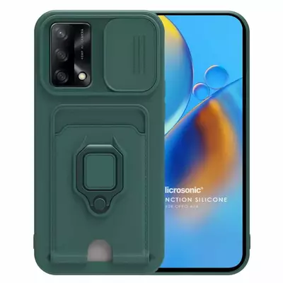 Microsonic Oppo A74 4G Kılıf Multifunction Silicone Yeşil