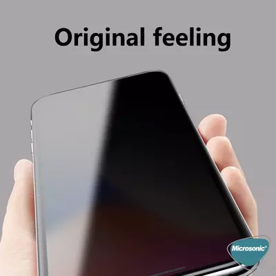 Microsonic Oppo A76 Privacy 5D Gizlilik Filtreli Cam Ekran Koruyucu Siyah
