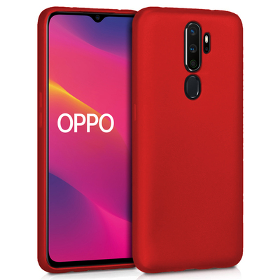 Microsonic Oppo A9 2020 Kılıf Matte Silicone Kırmızı