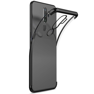 Microsonic Oppo A9 2020 Kılıf Skyfall Transparent Clear Siyah