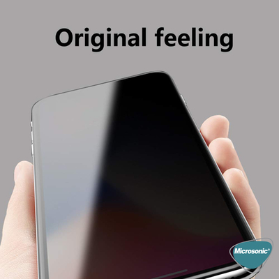 Microsonic Oppo A91 Invisible Privacy Kavisli Ekran Koruyucu Siyah