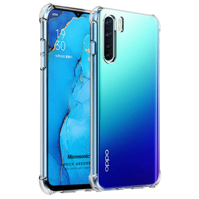 Microsonic Oppo A91 Pro Kılıf Anti Shock Silikon Şeffaf