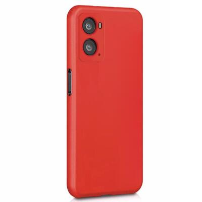Microsonic Oppo A96 4G Kılıf Matte Silicone Kırmızı
