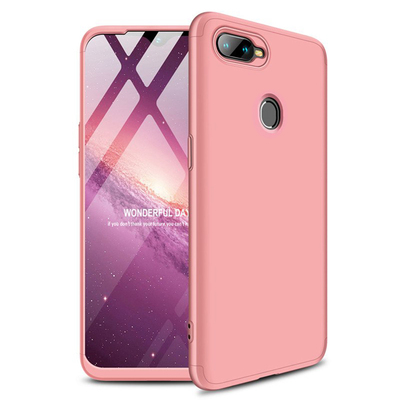 Microsonic Oppo AX7 Kılıf Double Dip 360 Protective AYS Rose Gold