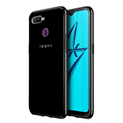 Microsonic Oppo AX7 Kılıf Skyfall Transparent Clear Siyah