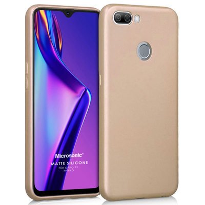 Microsonic Oppo F9 / F9 Pro Kılıf Matte Silicone Gold