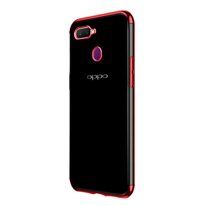 Microsonic Oppo F9 Pro Kılıf Skyfall Transparent Clear Kırmızı