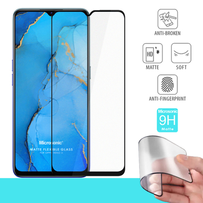 Microsonic Oppo Reno 3 Matte Flexible Ekran Koruyucu Siyah