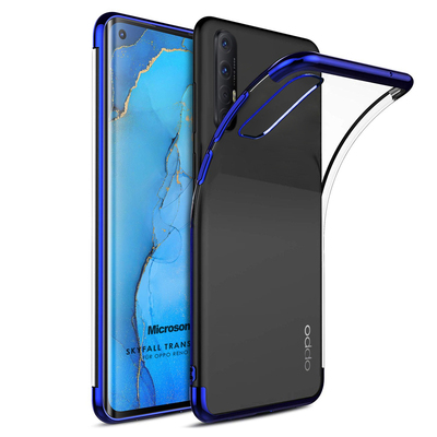 Microsonic Oppo Reno 3 Pro Kılıf Skyfall Transparent Clear Mavi