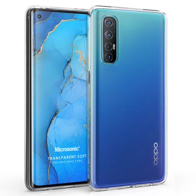 Microsonic Oppo Reno 3 Pro Kılıf Transparent Soft Beyaz