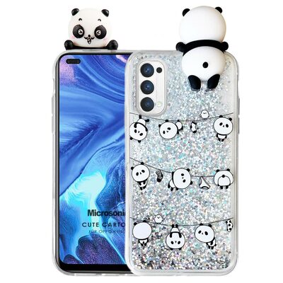 Microsonic Oppo Reno 4 Kılıf Cute Cartoon Panda