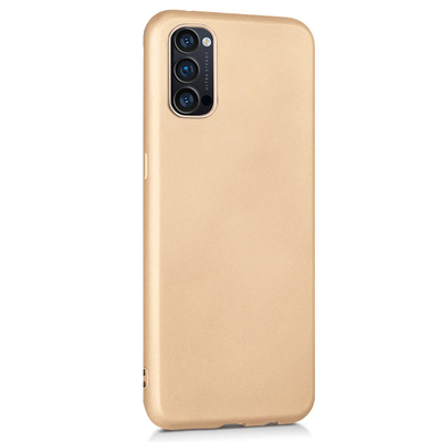 Microsonic Oppo Reno 4 Kılıf Matte Silicone Gold