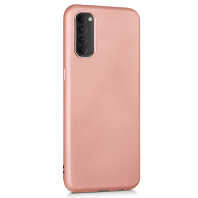 Microsonic Oppo Reno 4 Pro Kılıf Matte Silicone Rose Gold