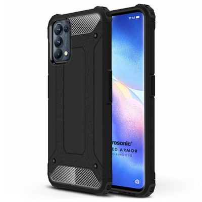 Microsonic Oppo Reno 5 5G Kılıf Rugged Armor Siyah