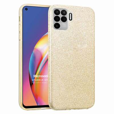 Microsonic Oppo Reno 5 Lite Kılıf Sparkle Shiny Gold