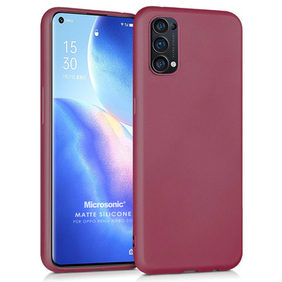 Microsonic Oppo Reno 5 Pro 5G Kılıf Matte Silicone Mor