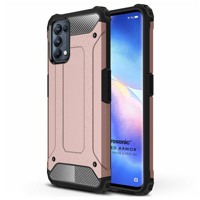 Microsonic Oppo Reno 5 Pro 5G Kılıf Rugged Armor Rose Gold