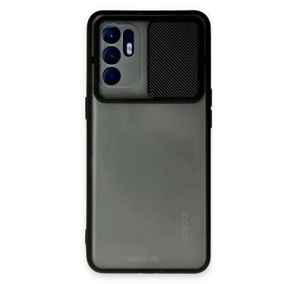 Microsonic Oppo Reno 6 4G Kılıf Slide Camera Lens Protection Siyah