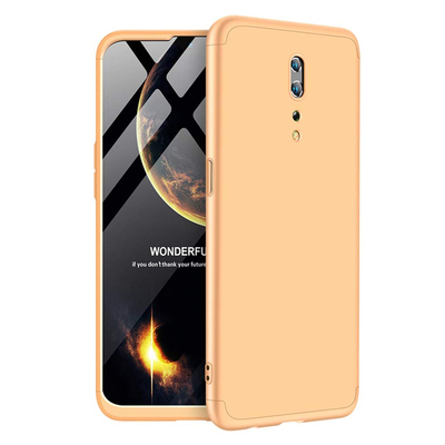 Microsonic Oppo Reno Z Kılıf Double Dip 360 Protective AYS Gold