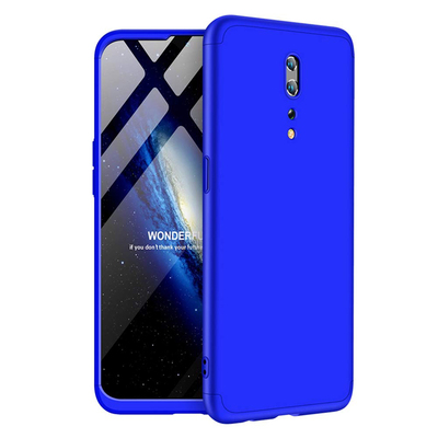 Microsonic Oppo Reno Z Kılıf Double Dip 360 Protective AYS Mavi