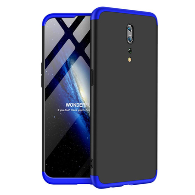 Microsonic Oppo Reno Z Kılıf Double Dip 360 Protective AYS Siyah - Mavi