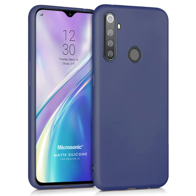 Microsonic Realme 6i Kılıf Matte Silicone Lacivert