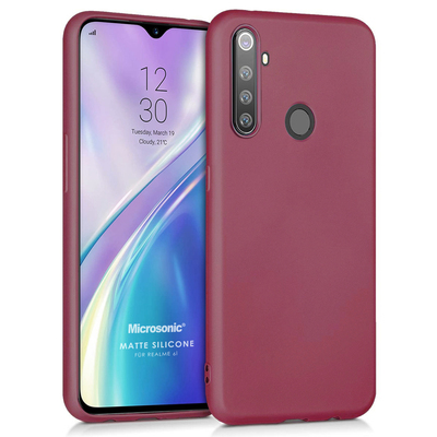 Microsonic Realme 6i Kılıf Matte Silicone Mor