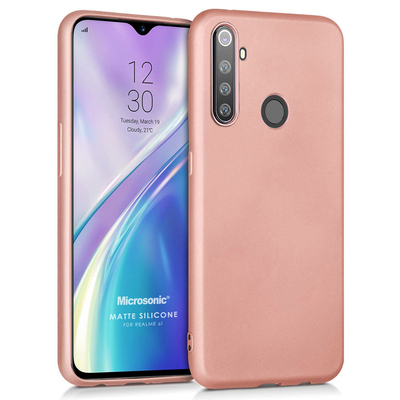 Microsonic Realme 6i Kılıf Matte Silicone Rose Gold