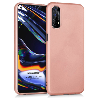 Microsonic Realme 7 Kılıf Matte Silicone Rose Gold