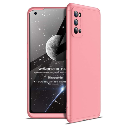 Microsonic Realme 7 Pro Kılıf Double Dip 360 Protective AYS Rose Gold