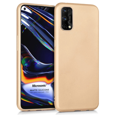 Microsonic Realme 7 Pro Kılıf Matte Silicone Gold