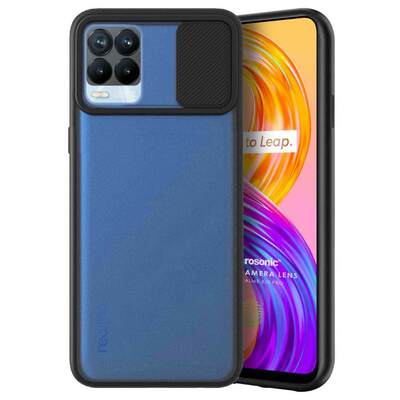 Microsonic Realme 8 Pro Kılıf Slide Camera Lens Protection Siyah