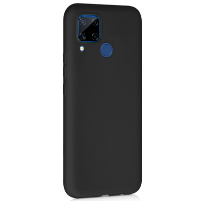 Microsonic Realme C15 Kılıf Matte Silicone Siyah