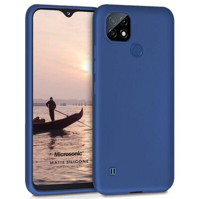 Microsonic Realme C21 Kılıf Matte Silicone Lacivert