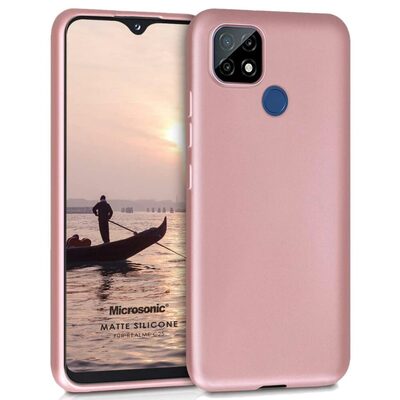 Microsonic Realme C25 Kılıf Matte Silicone Rose Gold