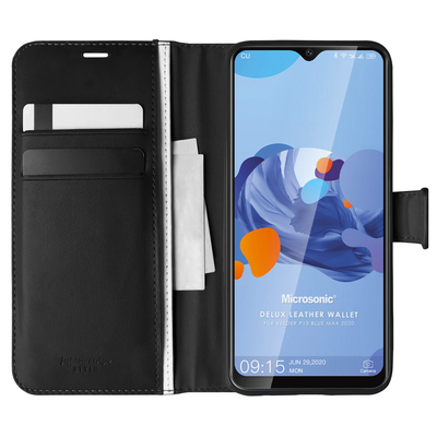 Microsonic  Reeder P13 Blue Max 2020 Kılıf Delux Leather Wallet Siyah