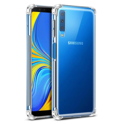 Microsonic Samsung A7 2018 Kılıf Anti Shock Silikon Şeffaf