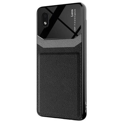 Microsonic Samsung Galaxy A01 Core Kılıf Uniq Leather Siyah