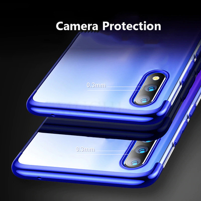 Microsonic Samsung Galaxy A01 Kılıf Skyfall Transparent Clear Mavi