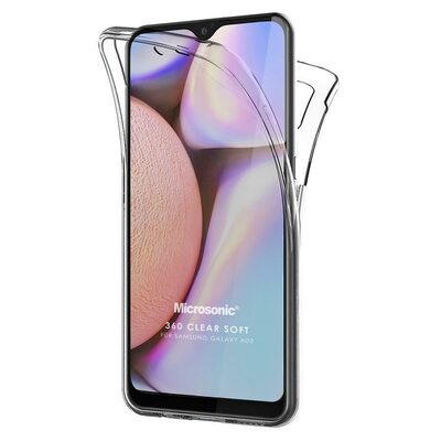 Microsonic Samsung Galaxy A02 Kılıf Komple Gövde Koruyucu Silikon Şeffaf