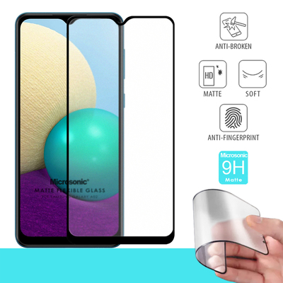 Microsonic Samsung Galaxy A02 Matte Flexible Ekran Koruyucu Siyah