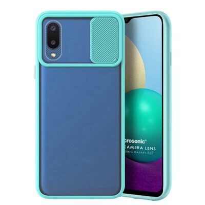 Microsonic Samsung Galaxy A02 Kılıf Slide Camera Lens Protection Turkuaz