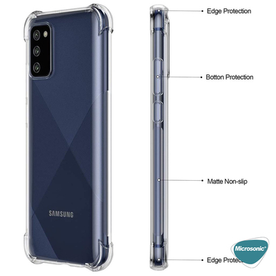 Microsonic Samsung Galaxy A02s Kılıf Anti Shock Silikon Şeffaf