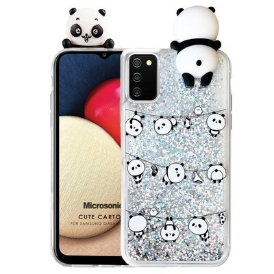 Microsonic Samsung Galaxy A02s Kılıf Cute Cartoon Panda