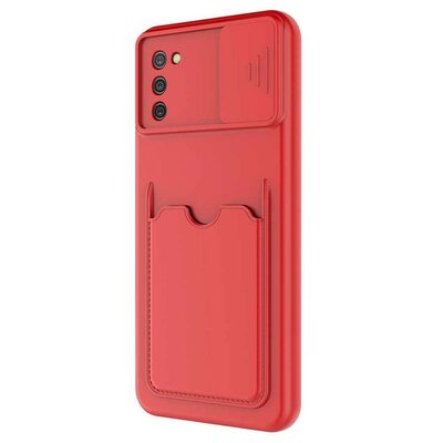 Microsonic Samsung Galaxy A02s Kılıf Inside Card Slot Kırmızı