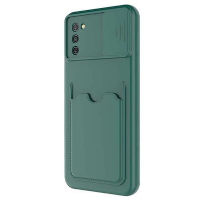 Microsonic Samsung Galaxy A02s Kılıf Inside Card Slot Koyu Yeşil